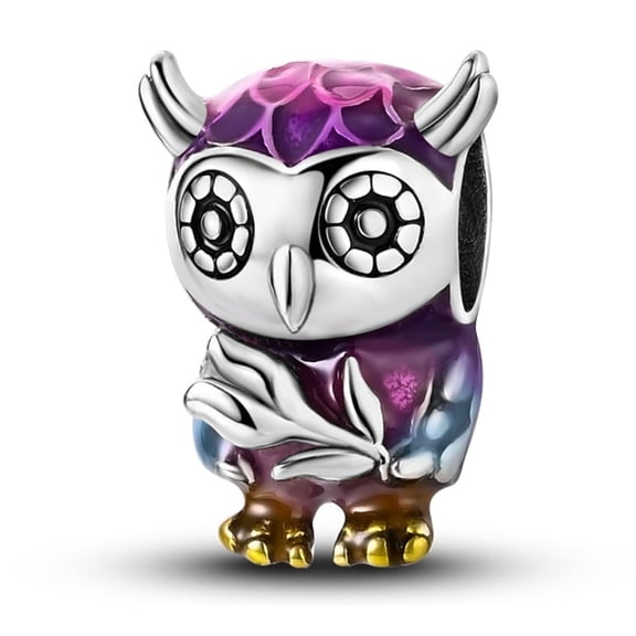 MULA Mother's Day Gifts 925 Sterling Silver Charms Owl And Roses Dangle Pendants Women Gift