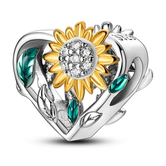 MULA Mother's Day Gifts 925 Sterling Silver Charms for Bracelets Heart Flower Dangle Pendants Women Gift