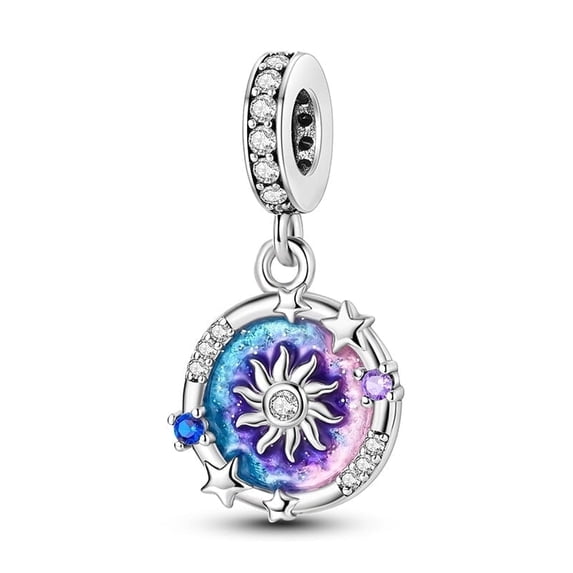 MULA Optional Christmas Space Universe Love 925 Sterling Silver DIY Charms AAA CZ fit Charms Bracelets for Women Jewelry