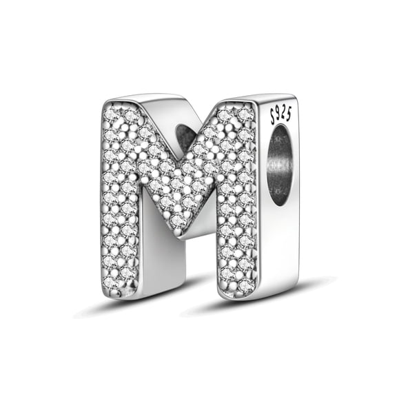 MULA Original 925 Sterling Silver 26 Letters DIY Charm AAA Zircon Beads fit Bracelet for Women Gift Jewelry