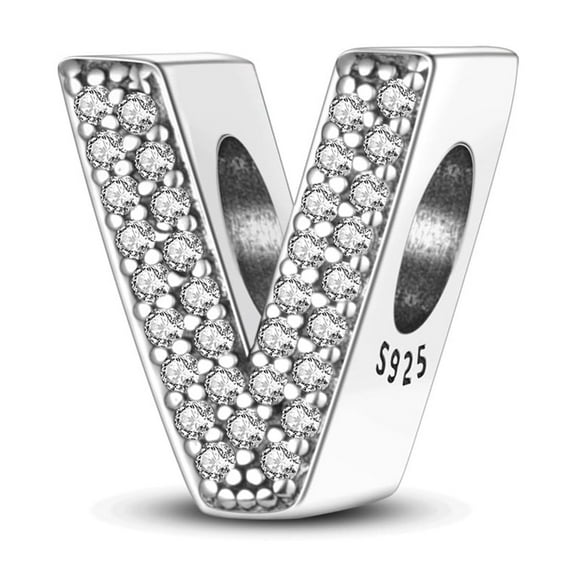 MULA Original 925 Sterling Silver 26 Letters DIY Charm AAA Zircon Beads fit Bracelet for Women Gift Jewelry