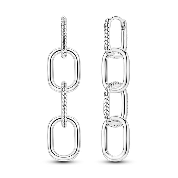 MULA Original 925 Sterling Silver Hoop Earrings Sparkling Snake Bone Chain for Women Jewelry Gift