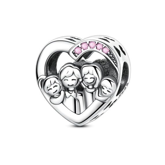 MULA Original Christmas Family Tree Heart Love 925 Sterling Silver DIY Charms 5A Zircon fit Charms Bracelets for Women Jewelry