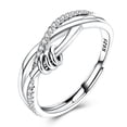 thumbnail image 1 of MULA Original European 925 Sterling Silver Open Finger Ring Sunflower Heart Love For Women Birthday Gift Jewelry, 1 of 6
