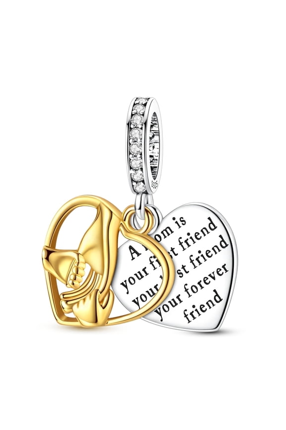 Original Mother's Day Gift 925 Sterling Silver DIY Charm 5A Zircon fit Charm Bracelet for Women Jewelry