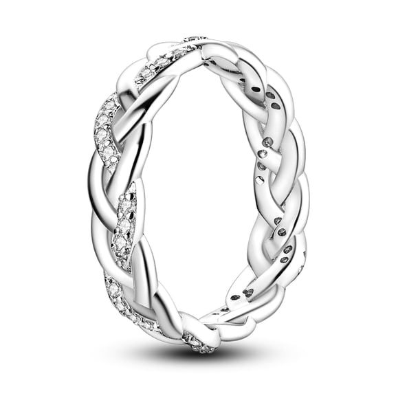 MULA Original Sparkling Weaving 925 Sterling Silver Finger Ring Color AAA CZ For Women Birthday Wedding Gift Jewelry