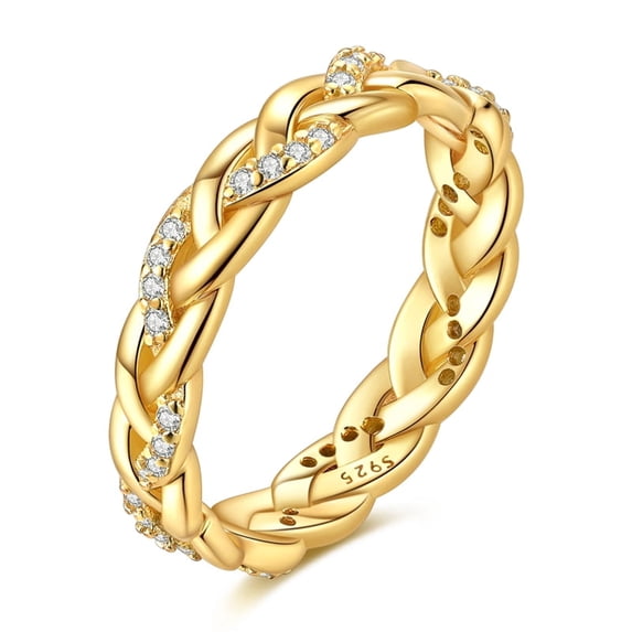 MULA Original Sparkling Weaving 925 Sterling Silver Finger Ring Color AAA CZ For Women Birthday Wedding Gift Jewelry