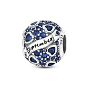 MULA Sept Birthstone Charms 925 Sterling Silver Charms for Bracelets and Necklaces Gift for Women