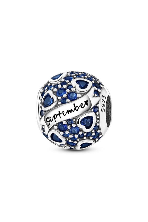 Sept Birthstone Charms 925 Sterling Silver Charms for Bracelets and Necklaces Gift for Women