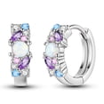 thumbnail image 1 of MULA Sparkling 925 Sterling Silver Hoop Earrings 5A Zircon Opal for Women Jewelry Gift, 1 of 5