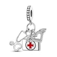 thumbnail image 1 of MULA Women's Charm for Bracelet & Necklace 925 Sterling Silver Charms Stethoscope Bead Gift for Her, 1 of 5