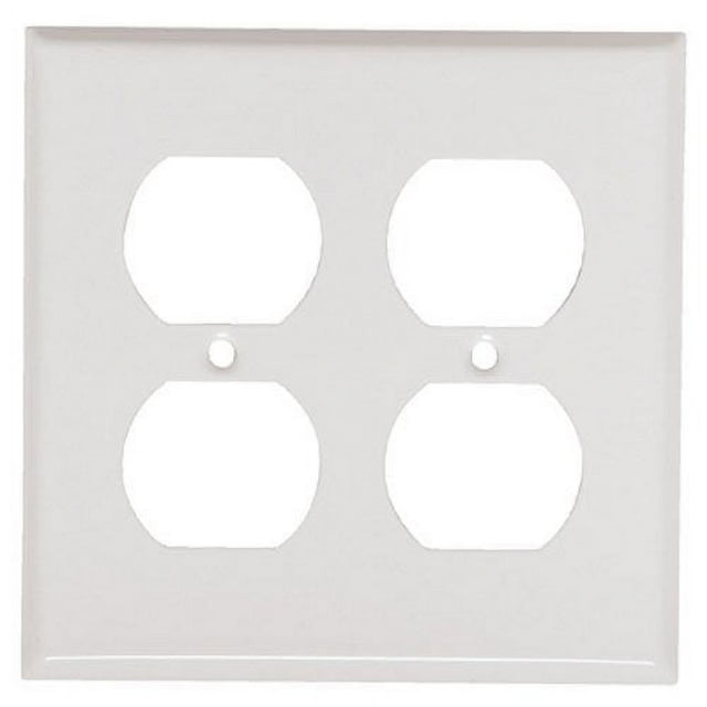 MULBERRY METALS 86102 WHT 2G DPLX Wall Plate