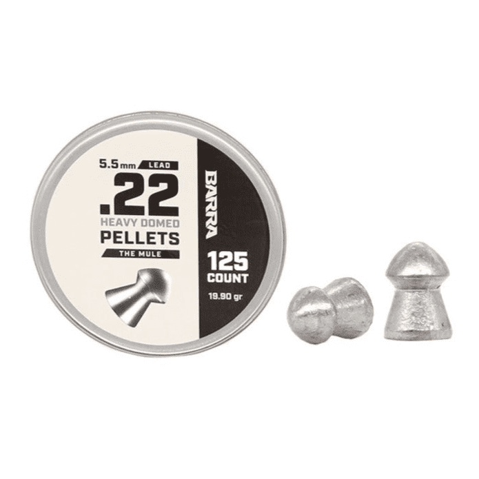 Barra Mule Heavy Dome Airgun Pellets – 19.90 Grain, .22 Cal / 5.5 mm (125 Count)