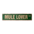 thumbnail image 1 of MULE LOVER Vintage Plastic Street Sign donkey animal mammal farm ranch | Indoor/Outdoor |  36" Wide, 1 of 4
