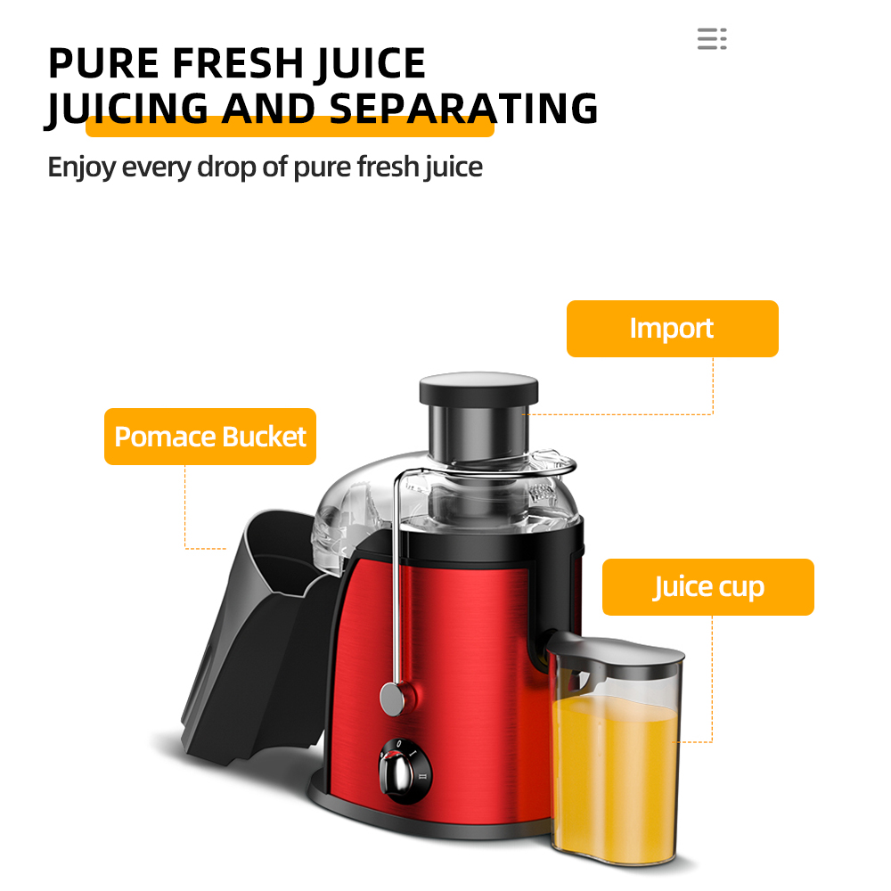 MULISOFT Juicer Machine, 400W Centrifugal Juicer Extractor with Wide