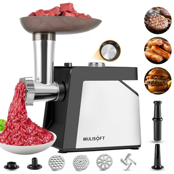 MULISOFT Meat Grinder, 2500W Electric Meat Grinders for Home Use, with Sausage Maker & Kubbe Kit, Heavy Duty