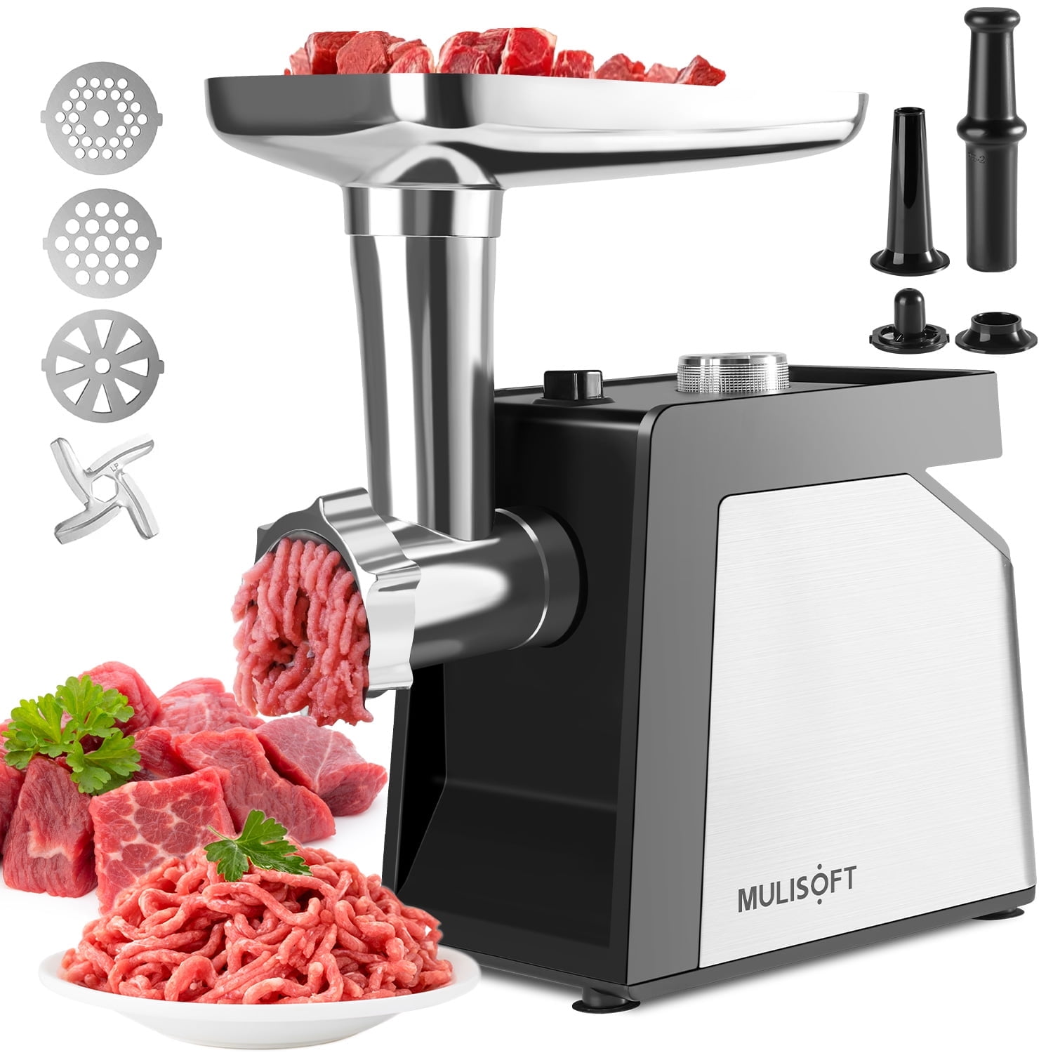 MULISOFT Meat Grinder, Meat Grinders for Home Use, Electric Meat Grinder with 2500W Max, Fast, Black - Walmart.com