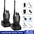 thumbnail image 1 of MULISOFT Walkie Talkies Long Range, Rechargeable Walkie Talkie for Adults with Earpieces & Li-ion Battery, Walky Talky with Flashlight and Charger, 2 Pack, 1 of 10