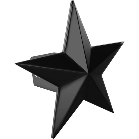 MULL 7" Texas 3D Five Point Star Metal Hitch Cover (Fits 2" Receiver, Black)