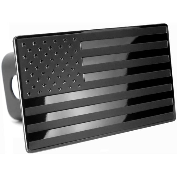 MULL Metal Black Flag Hitch Cover