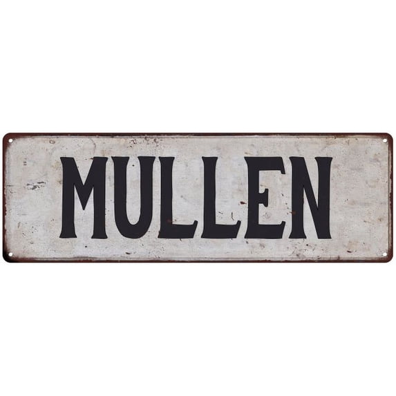 MULLEN Vintage Look Rustic Chic Metal Sign 8x24 108240036578