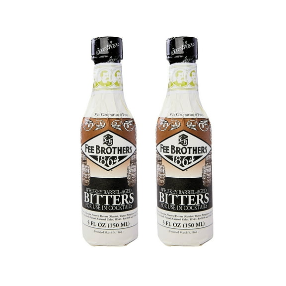 MULMEH Exclusive Fee Brothers Whiskey Barrel-Aged Bitters Bundle, 2 Bottles