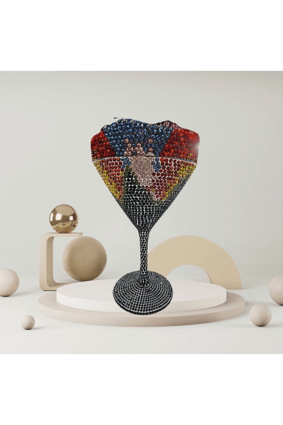 MULTI COLOUR CHAMPAGNE CLUTCH