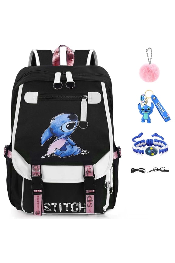 Cartoon Animation Casual Backpack, Cute Student School Bag, Free Charm, Hand Strap, Badge. Great Texture, Student Back to School, Gift.