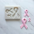 thumbnail image 1 of MULTI SIZE CANCER AWARENESS RIBBON TRIO BAKING MOLD FOR CUPCAKES, CAKEPOPS, CHOCOLATE STRAWBERRIES, PRETZELS & RICE KRISPIES, 1 of 2
