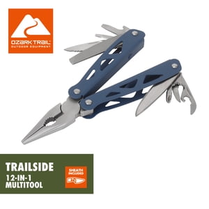 Herramienta multiusos Ozark Trail Trailside de 12 funciones, color índigo
