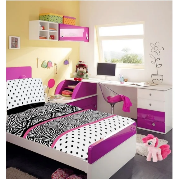 Gorgeous Home Linen 3pc Twin Sheet Set, Zebra Stripe Multi-Color Pattern, Easy Wash Microfiber