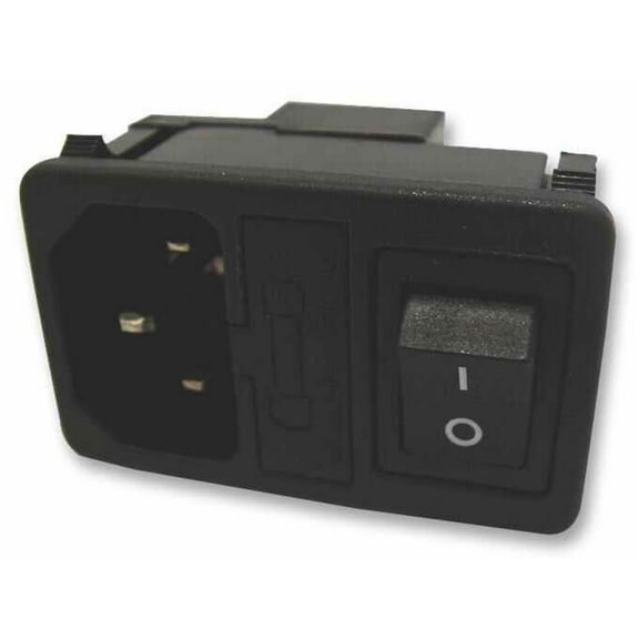 MULTICOMP - Inlet, IEC, DPST, with Fuse Holder