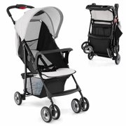 MULTIGOT Foldable Lightweight Baby Stroller Kids Travel Pushchair 5-Point Safety System Gray