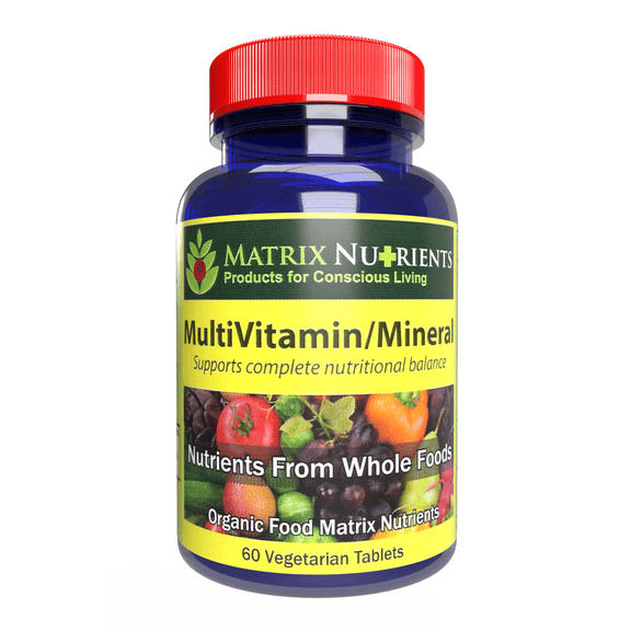 MULTIVITAMIN - MINERAL - 100% ORGANIC, WHOLE FOOD, Complete MultiVitamin - Great for Daily Health, Lifestyle and more: Vitamin A, Vitamin C, Vitamin D, Vitamin E and MUCH MORE! Vegan Tablets (60ct)