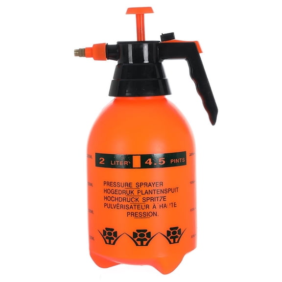 MUMQAQ 0.5 Gallon Hand-held Lawn Pressure Spray Bottle, Water Pump Sprayer Suitable for Garden, Orange