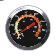 MUMQAQ 2 pcs Stainless Steel BBQ Grill Thermometer, 50-800 F/10-425 C Temperature Gauge, 2-inch Dial, Weather-Resistant, Easy Installation for Outdoor Cooking, Grills & Ovens