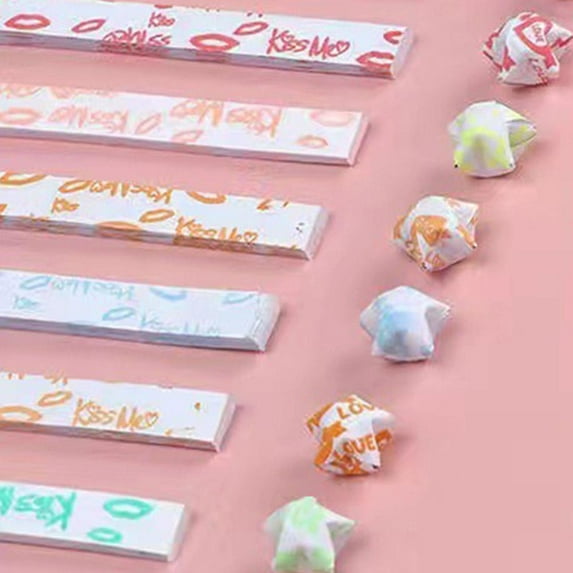 MUMQAQ 210 Sheets Luminous Origami Stars Paper 10 Colors Strips Decor Star Lucky U8J6
