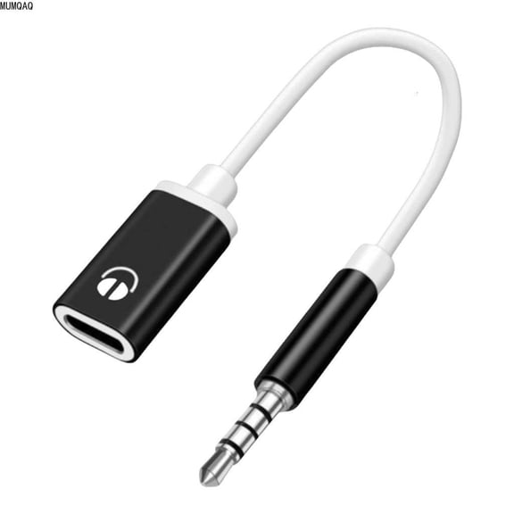 MUMQAQ 3.5mm Male to Type C Female Jacks Flat Headphone Adapter AUX Sound All Earphone Cable for Phone 16 15