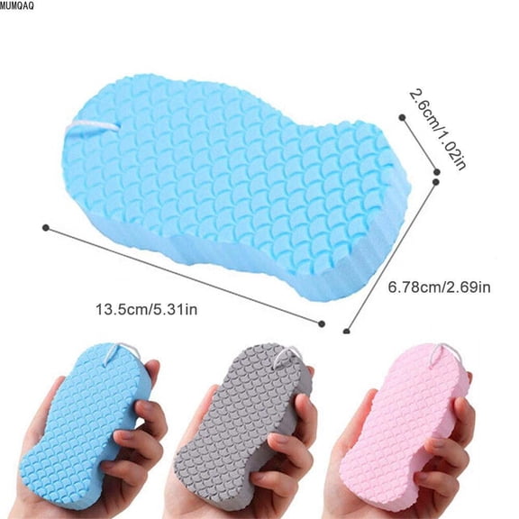 MUMQAQ 4 Packs Magic Exfoliating Bath Sponge,3D Super Soft Exfoliating Bath Sponge, Skin Friendly and Reusable for Adults Children and Pregnant Women
