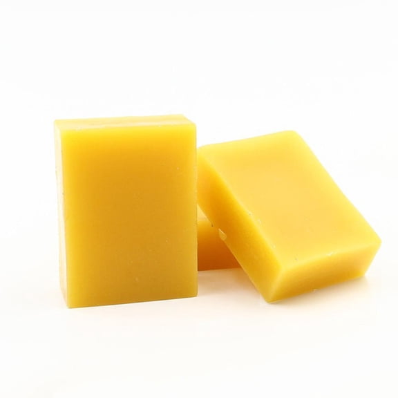 MUMQAQ Natural Yellow Beeswax 2 Pack, 1 oz Total Natural Beeswax Blocks for Wood Furniture Polish, Sealing, Candle Making, Woodworking, Craft Supplies