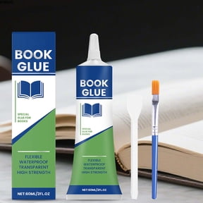 MUMQAQ Professional Book Glue, 60ml Book Adhesive, Flexible Paper Glue, Binding Glue Adhesive for Bookbinding and Book Repair, Book Nook, Framing, Collages, Paper Art and Crafts