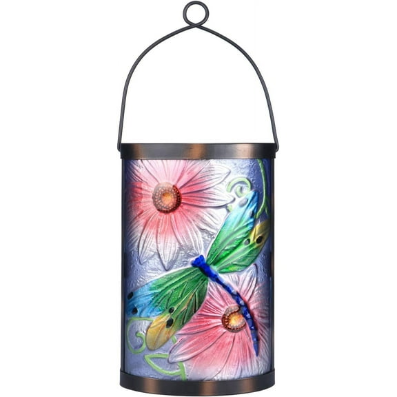 MUMTOP Solar Lantern 14.75" Dragonfly LED Lamp Decorative Hanging Lights for Garden, Patio, Tabletop