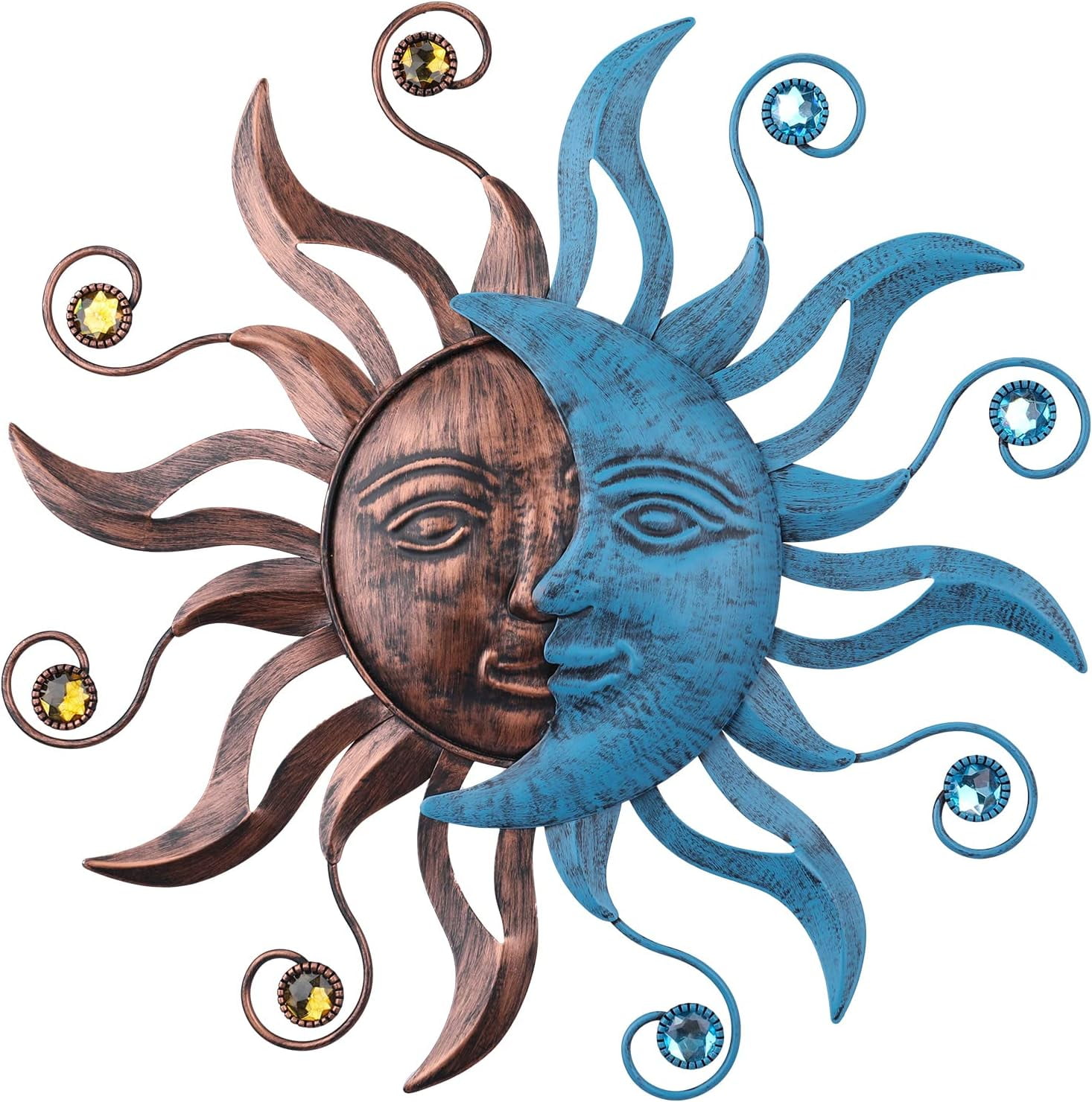 MUMTOP Sun Face Metal Wall Sculpture