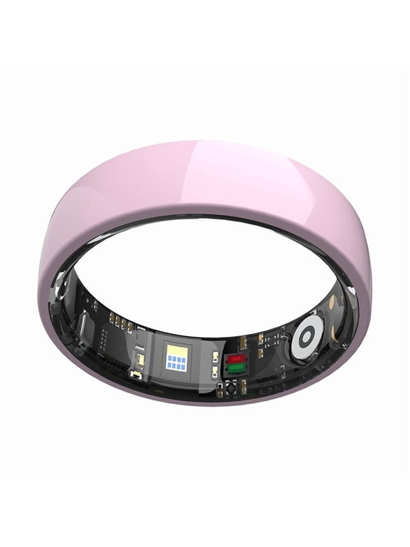MUMUCREAM Mart Ring for Women Men - Fitness & Sleep Tracker, Ceramic Finish, 5-Day Battery, No Subscription (Pink 7)