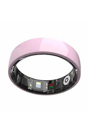 MUMUCREAM Mart Ring for Women Men - Fitness & Sleep Tracker, Ceramic Finish, 5-Day Battery, No Subscription (Pink 9)