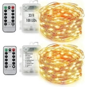 MUMUXI Indoor/Outdoor 33 ft Battery Waterproof LED String Light