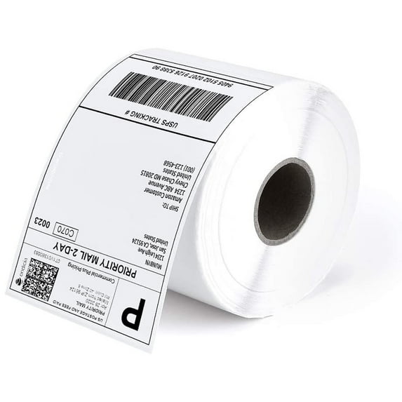 MUNBYN 4x6 Thermal Direct Shipping Labels, 500 Labels Roll ,Waterproof Self Adhesive Stickers White