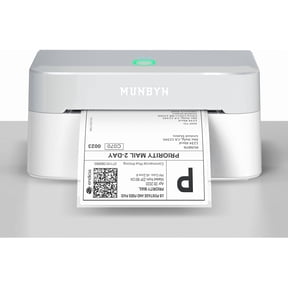 MUNBYN Bluetooth Thermal Label Printer RW403B Wireless 4x6 Shipping Label Printer Compatible with Android, iOS & Windows Chromebook (Grey)