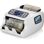 MUNBYN IMC22 Money Counter Machine Mixed Denomination, CIS/UV/IR/MG Counterfeit Detection Bill Counter, for Business, Merchant, 2Y Protect White