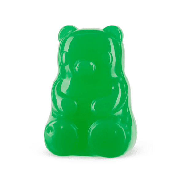 BARK Super Chewer Munchie The Bear Gummy Bear Green Rubber Dog Toy S